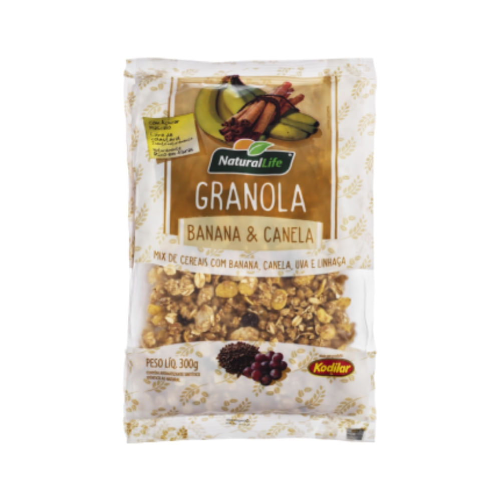 GRANOLA NATURAL LIFE 300G BANANA E CANELA tdc1fe