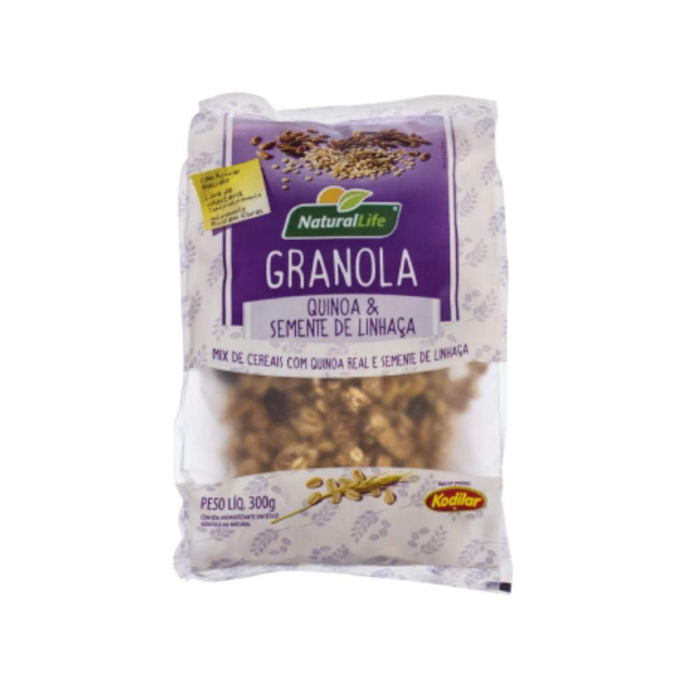 GRANOLA NATURAL LIFE 300G QUINUA LINHACA tdc1fe