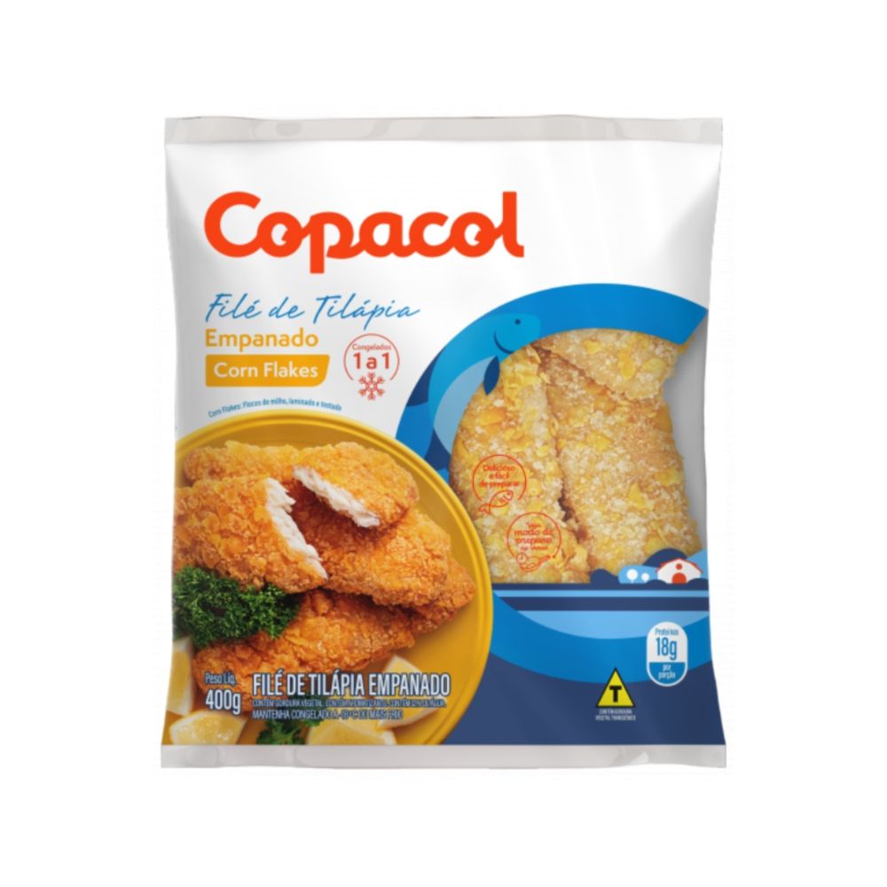 FILE TILAPIA EMPANADO COPACOL 400G CORN FLAKES tdc1fe